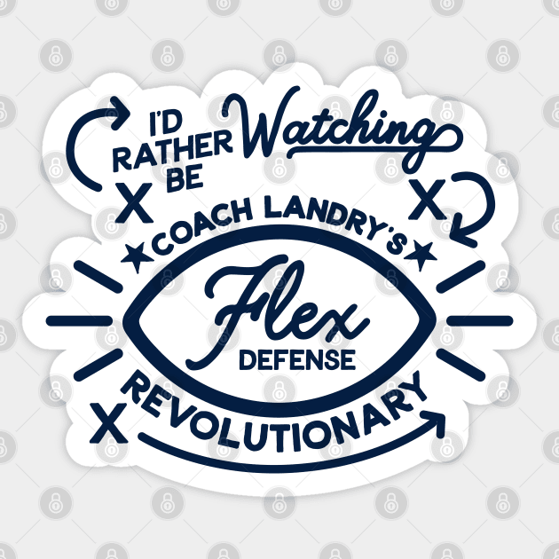 Dallas Cowboys Tom Landry Flex Defense Sticker by Carl Cordes